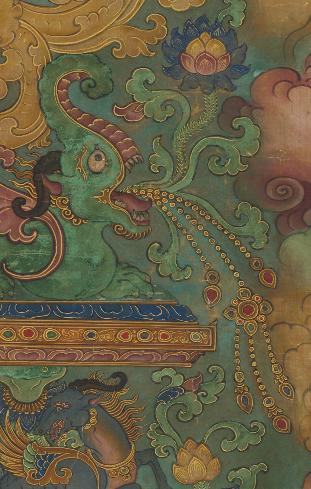 文殊菩萨像.明佚名.绢本设色立轴.124.8x107.3cm.克里夫兰艺术博物馆.编号1989.67_06